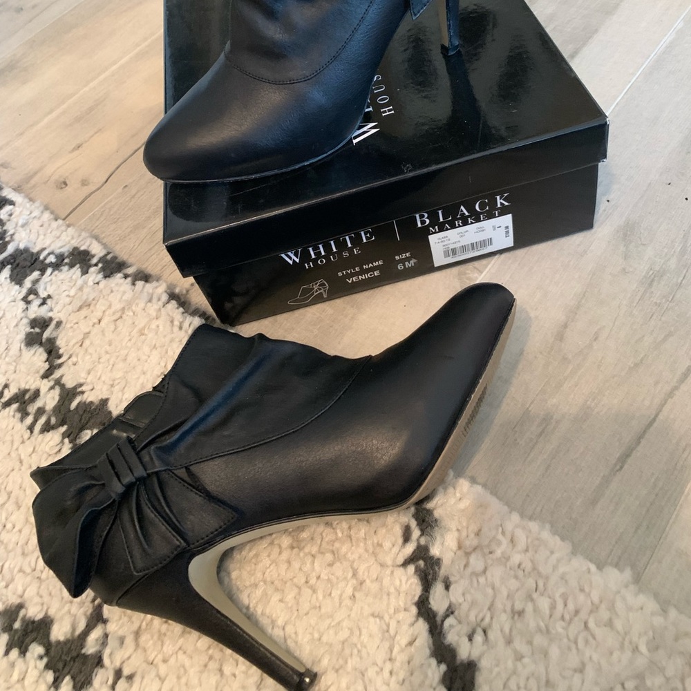 White House Black Market leather booties